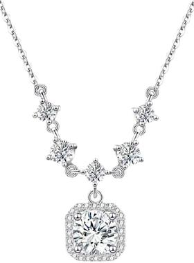 纯银轻奢小众高级感毛衣链简约百搭锆石项链女送妈妈礼物新款爆款