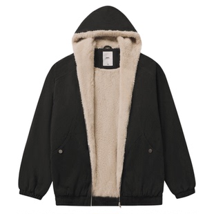 GWIT 美拉德Vintage加绒夹克冬季保暖棉服座山雕加厚连帽外套男