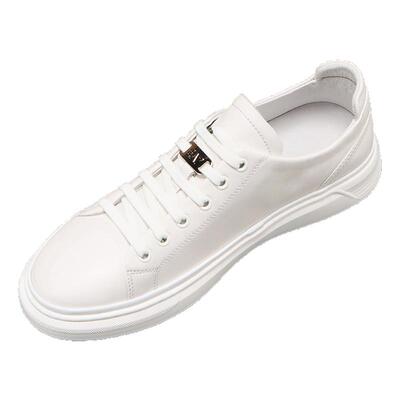 纯皮小白鞋男透气真皮休闲板鞋