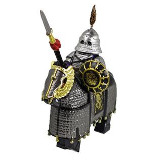 铁浮屠铠甲胄军事骑武士兵人古代中世纪马第三方积木人仔拼装玩具