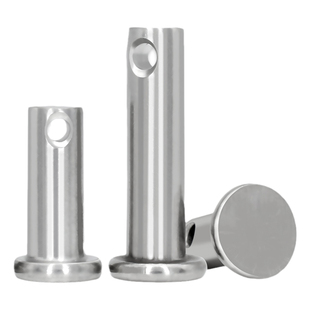 304不锈钢销轴平头带孔插销销钉固定位销圆柱销子M3M4M5M6-M12M20