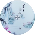 钢化玻璃转盘家用圆桌手动旋转餐桌玻璃圆台转盘底座饭店防爆大圆