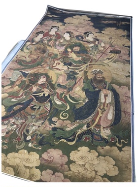 王勤天龙八部神仙图水陆画绢本