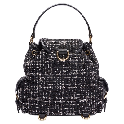 莱尔斯丹时尚通勤小香风双肩包女