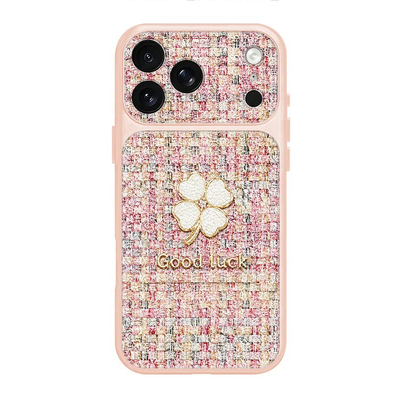 小清新幸运四叶草适用苹果16promax手机壳新品高级感iPhone17pro网红爆款手机壳15/14/13防摔外壳保护套女生
