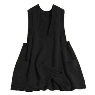 胖MM200斤秋冬中长款宽松针织马甲外套女春韩版大码毛衣背心外穿