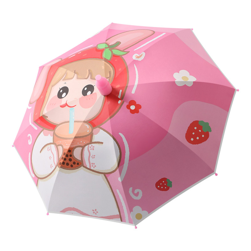 儿童卡通防晒晴雨伞自动带防水套