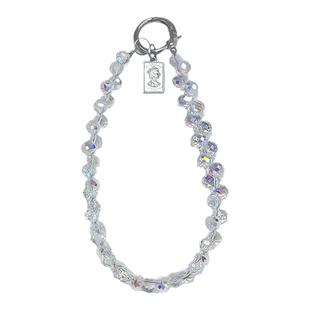 玻璃水晶手机挂绳手机链奢华高级感手腕挂链高端轻奢网红女款diy串珠手绳ccd个性创意挂件链可爱班诗迪