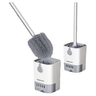 佳帮手新款厕所刷子卫生间马桶刷家用圆头底座壁挂长柄清洁刷神器