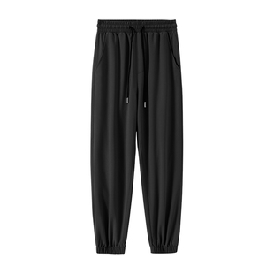 猫人夏季束脚九分裤男士薄款速干裤子男款运动裤大码宽松休闲裤J