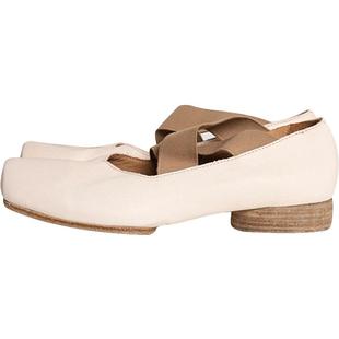 【UMA WANG】蕾虎手工方头交叉绑带芭蕾舞鞋平底高跟经典单鞋女鞋