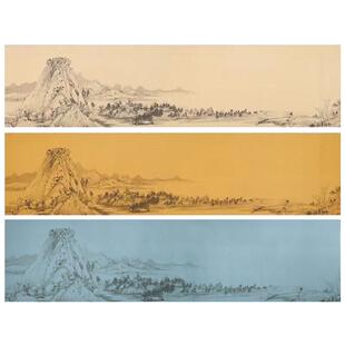 希古斋  传世名画【富春山居图】宣纸书法专用蜡染半生半熟四尺对开六尺软笔书法作品纸字帖临摹毛笔行草榜书