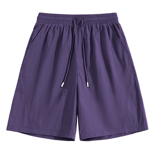 班尼路轻量防晒短裤男夏季户外运动爬山休闲五分裤青少年沙滩裤A