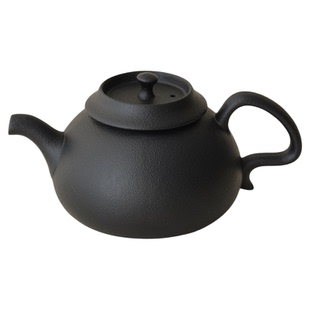 闻说WUSEI 黑砂粗陶茶壶 过滤手执壶家用陶瓷防烫单壶功夫泡茶壶