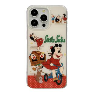 可爱原田治女孩带链条适用苹果15手机壳iPhone16ProMax新款15pro防摔13女款小众12硅胶14pro双层卡通全包软壳