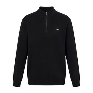 【蓄热+抗菌】GOLDEN BEAR/金熊 冬新款男装含羊毛立领套头针织衫