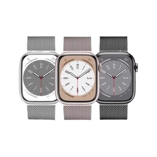 适用苹果手表iwatch10表带S11S9S10手表带米兰尼斯Applewatch9金属SE智能8男S7腕带磁吸7高级ultra运动S6透气