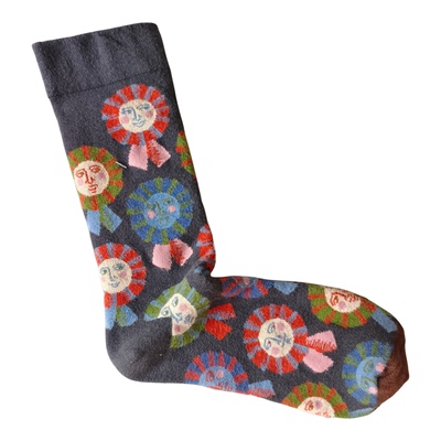 法国BM小众色彩女士趣味中筒袜子