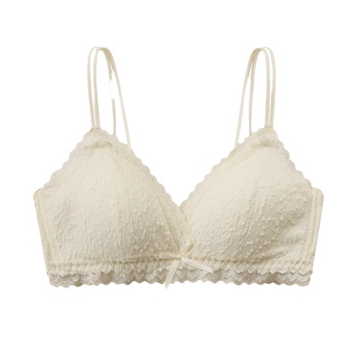 贴身日记甜美聚拢蕾丝花边文胸薄