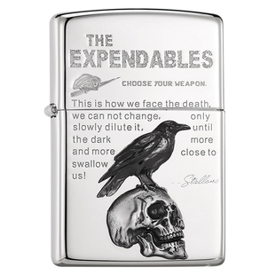 zippo正品打火机 敢死队镜面官方旗舰店防风煤油送男朋友礼物高档