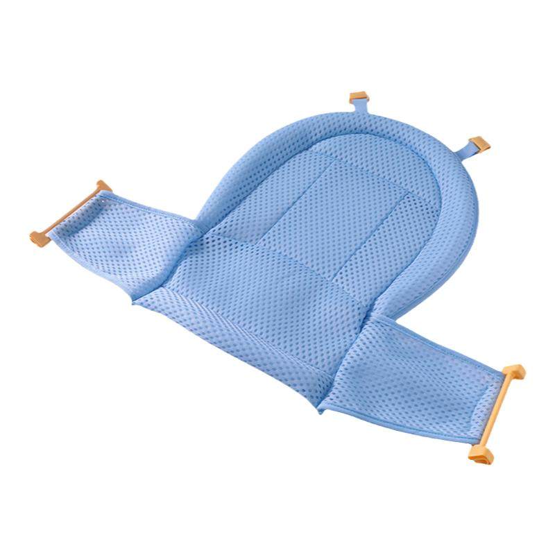 英氏婴儿浴网防滑宝宝洗澡网新生儿沐浴兜儿童浴盆架可坐躺通用
