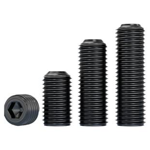 国标黑色304不锈钢无头内六角凹端紧定螺丝黑锌机米顶丝M3M4M5M6