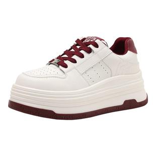 星期六厚底小白鞋女鞋春季新款小个子增高运动鞋女士透气休闲板鞋