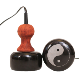 砭石温灸仪数码新款电热太极球艾灸罐扶经络通阳圆形便携