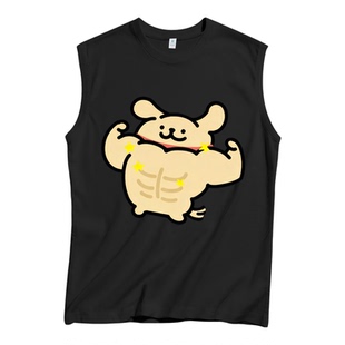 两2元88vip商品小黄男士无袖男t恤纯棉训练运动健身背心男款打底