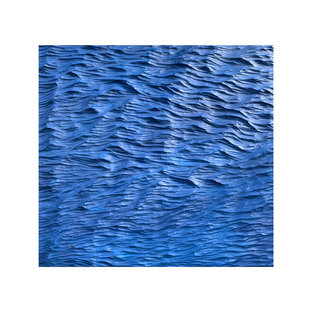 海浪实木雕刻蓝色主题玄关装饰挂画客厅墙壁风景卧室面艺术品