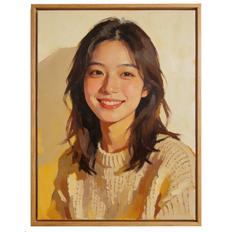 填色数字油画可来图定做走心礼物