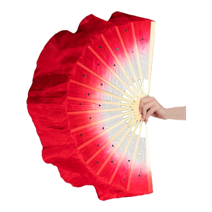 舞蹈扇子真丝成人广场舞双面秧歌舞蹈丝绸古典舞表演跳舞专用道具
