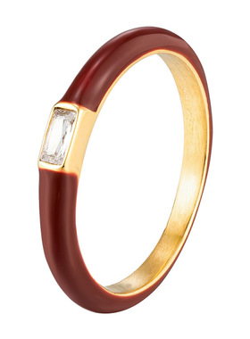 洗手不用摘，不掉色洋气红色戒指