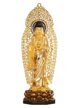 信扬黄铜鎏金西方三圣