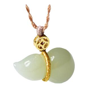 和田玉吊坠女男冰晴水手串挂坠配饰玉石雕刻葫芦项坠和田玉项链