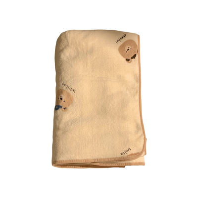 可爱小熊吊带浴裙浴袍女夏裹全身