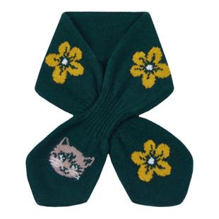 富家小资调！秋冬季软糯山羊绒穿孔小围巾女短款加厚保暖针织围脖