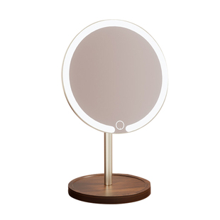 化妆镜带灯led台式桌面轻奢高级感卧室梳妆台专用镜子智能美妆镜