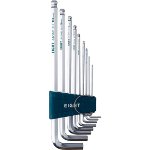 日本百利EIGHT内六角扳手套装BHS-9X加力棒特长6角六方六棱螺丝刀