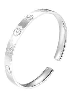 足银999幸运五叶草手镯