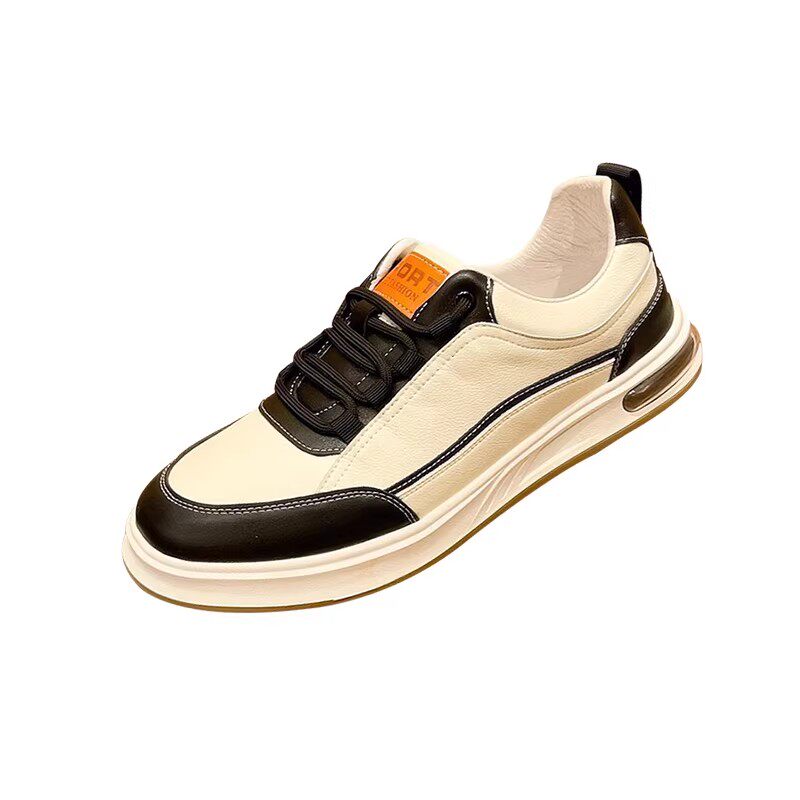 港风真皮小白鞋男夏季潮流百搭