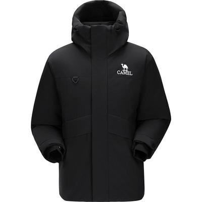【鹅绒】骆驼户外羽绒服冬季新款男女同款高蓬防风派克服加厚外套