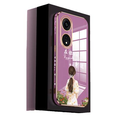oppoa1pro手机壳新款女款在你身边OPPO A1Pro直边电镀软硅胶a1pro手机套外壳5G超薄全包防摔PHQ110创意a1 pro