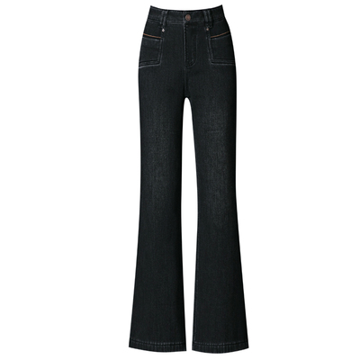 加绒加厚微喇牛仔裤女秋冬2025新