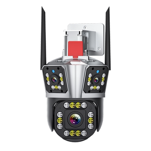 360度全景无死角监控器无线家用手机远程室外高清三画面摄像影头