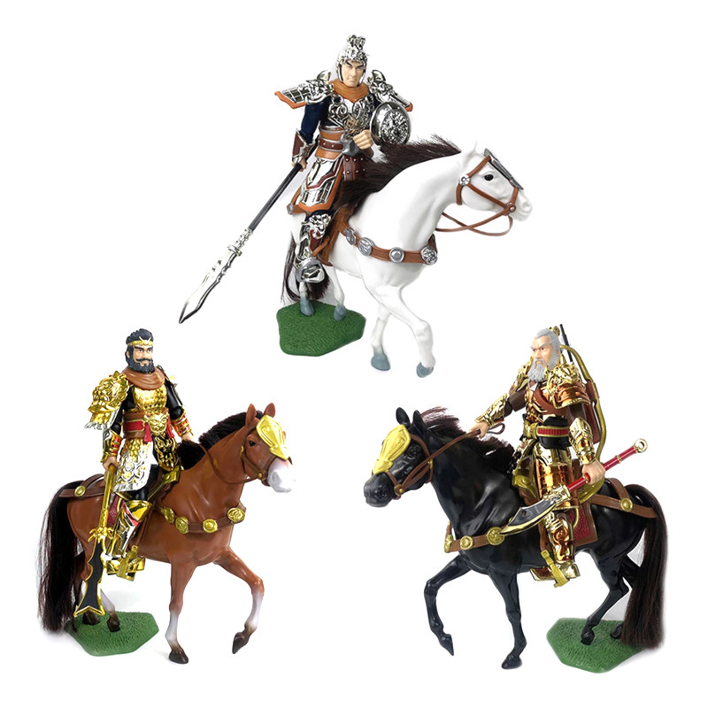 三国武将马超模型关羽骑马吕布手办诸葛亮刘备雕像张飞周边刘邦3D