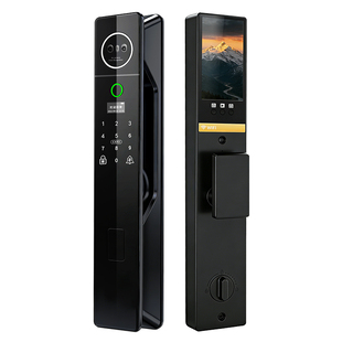 农村自建房大门不锈钢密码锁家用门锁双开门智能锁人脸识别指纹锁