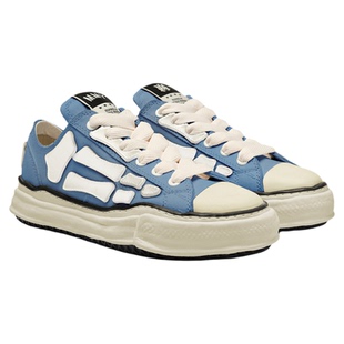 AMIRI x MIHARA YASUHIRO 联名款蓝白骨头帆布鞋溶解鞋