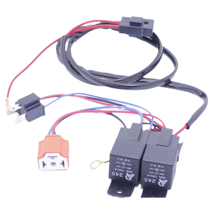 AP摩托车大灯增亮器 H4单灯增光器 12V 双继电器带保险改装大灯