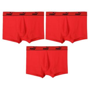 PUMA彪马男士内裤本命年红色结婚男式运动休闲高端平角短裤衩礼物